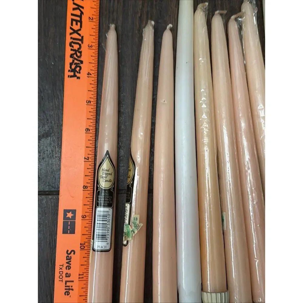 13 hand‎ dipped taper candles